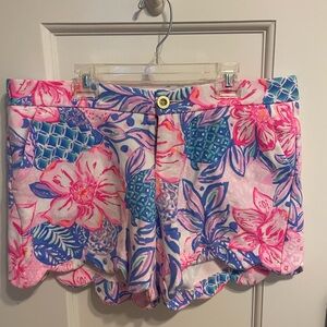 Lilly Pulitzer Pink and Blue Shorts size 10